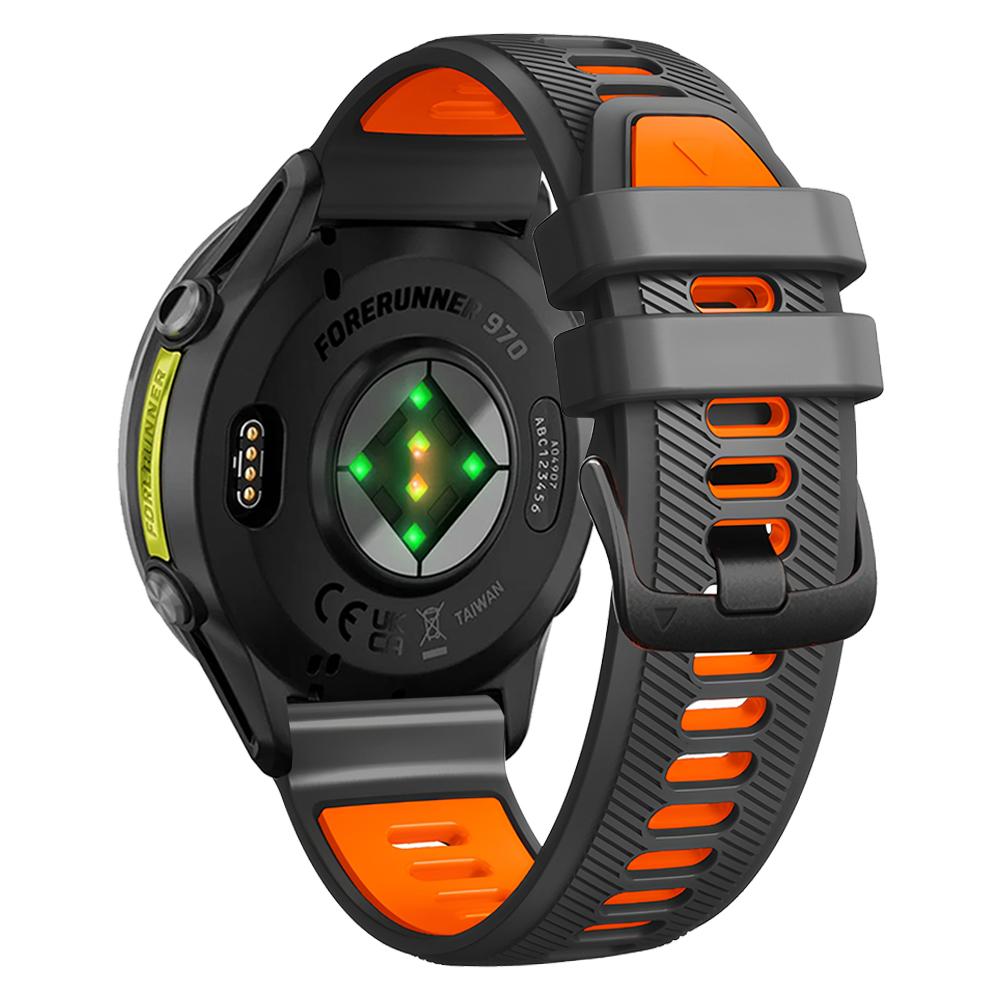 22mm silikonový řemínek pro Garmin Forerunner 970 965 955 Solar 945 935 745 Dvoubarevný sportovní řemínek náramek doplňky