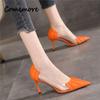 Transparent High-heeled Shoes for Women Spring Autumn Women's Stiletto Heel Pumps 2024 New Thin High Heels Pointed Shoe