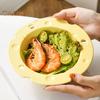Cheese Shape Ceramic Bowl Food Grade Large Capacity Heat Resistant Multi-functional Rice Meal Salad Soup Porridge Snack Dessert Serving Bowl