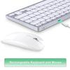 2.4G Dual-Mode Wireless Keyboard & Mouse Set with LED Backlight, Silent for Office Use
