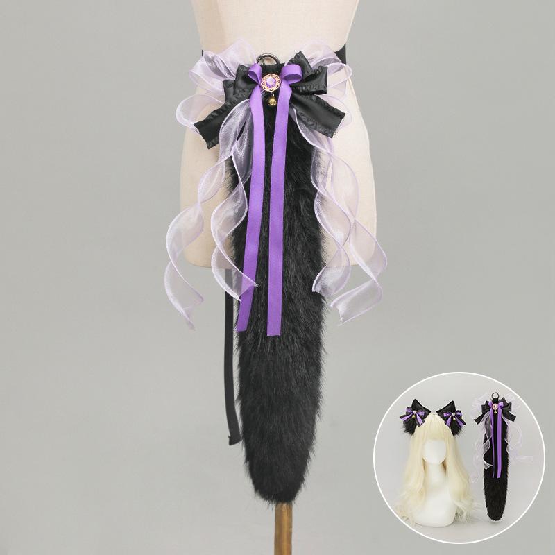 Tamamo - No - Mae Cat Girl Cosplay Set - Ear Headband & Tail (Anime Convention Prop)