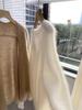 Women's Thickened White Cashmere Sweater - Pure Wool Brushed Long Hair Cardigan