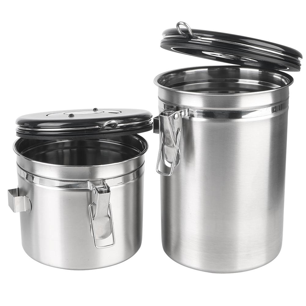 For Coffee Beans Stainless Steel Premium Storage Canister Coffee Container with co2 Valve Airtight Lid Preserves Freshness