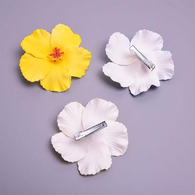 Auf Lager: 10cm Hibiskus Haarspange - Künstliche Blume Accessoire für Hochzeiten, Kopfschmuck und Heimdekoration