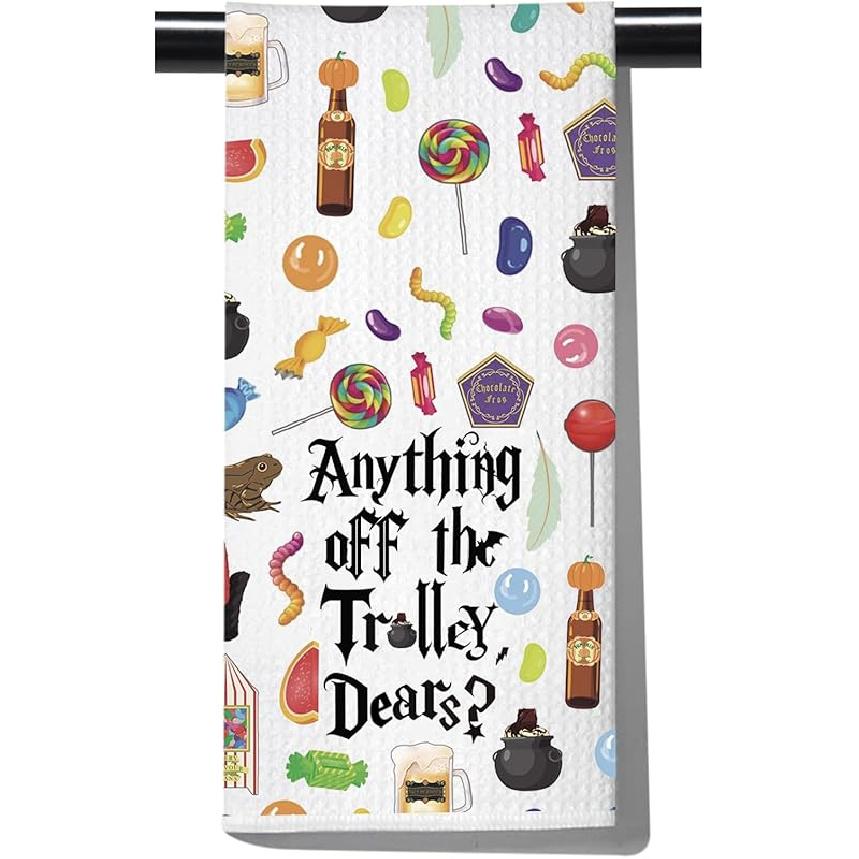 POFULL Wizarding Snacking Dish Towel Wizard Witches Gift Wizard Lover Kitchen Towel (Anything Off) Anything Off