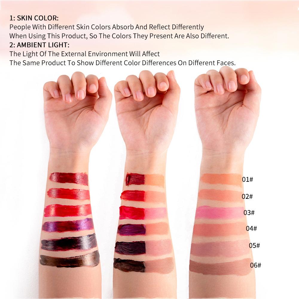 Fruchtiges Lippen-Make-up, Tear Lip Glaze Mist, mattes Finish mit Basisfarbe, wasserfester Tear Lip Glaze, feuchtigkeitsspendender Candy-Lippenstift