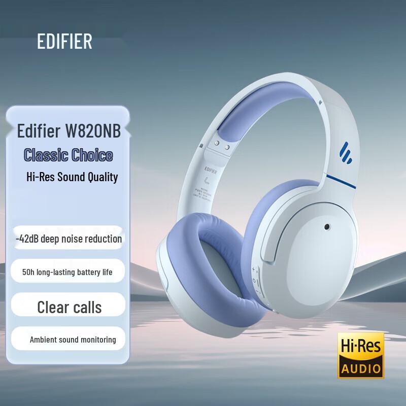 

Edifier W820NB Classic Edition Over-Ear Bluetooth Active Noise Cancelling Headphones