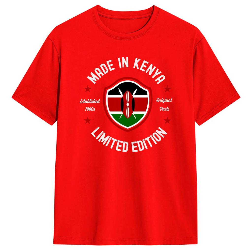 Made In Kenya T Shirt Beach Aesthetic T Shirts Cotton Hip Hop Tee Shirt For Mens Casual Tees
