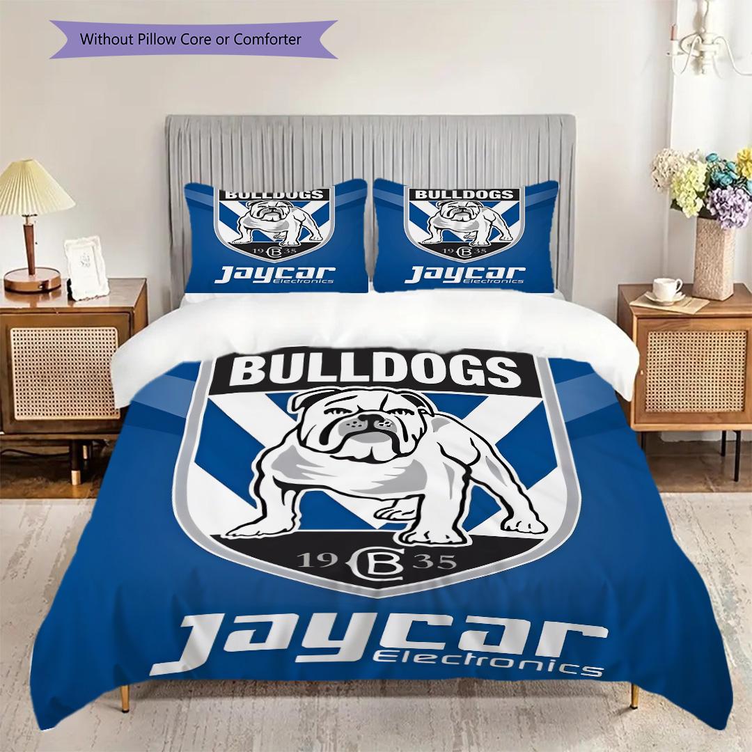 

Canterbury Bulldogs Pattern Bedding Quilt Set Quilt Cover Pillowcase Home Decoration Birthday Gift (1 * duvet cover + 2 * pillowcase, without core) 140x200cm
