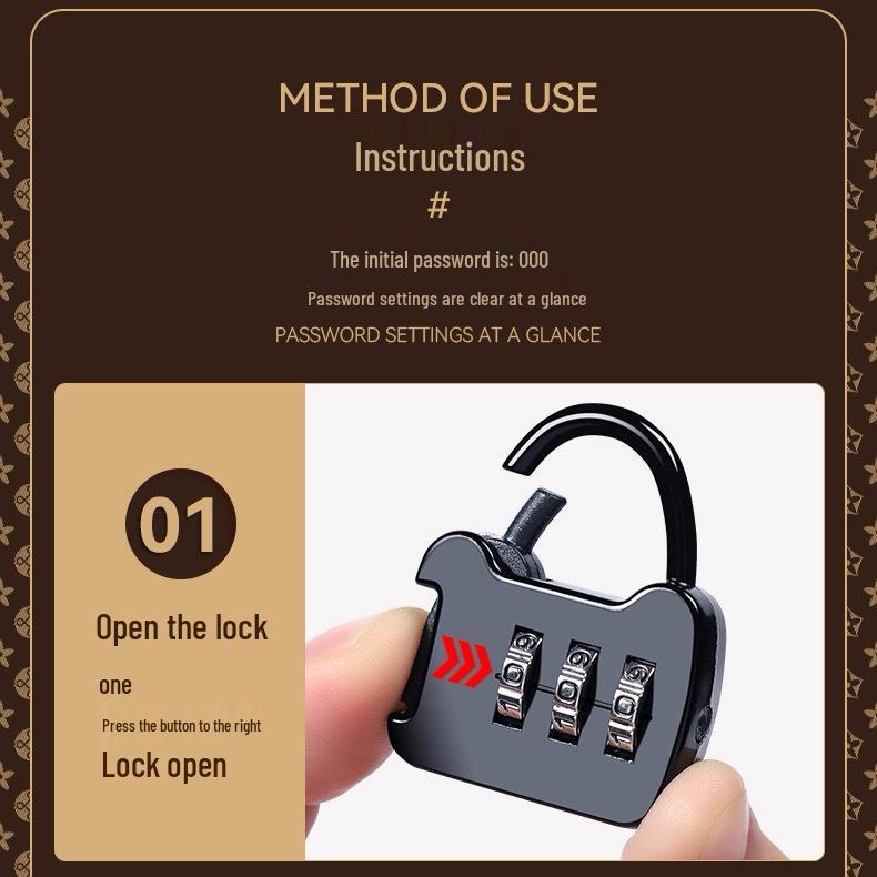 Large Capacity Savings Book & Receipt Holder with Combination Lock Zipper