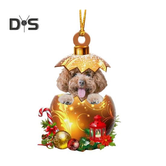 

Подвеска для автомобиля в виде собаки, 2D, плоское акриловое украшение, украшение для салона автомобиля, рождественская елка, подарок для любителей животных B