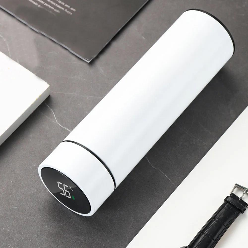 500ML Smart Insulation Cup Mini Thermos Cup Water Bottle Led Digital Temperature Display Stainless Steel Thermos Cup