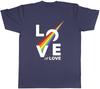 Gay Pride Month Unisexs TShirt Love Is Love Rainbow Thunderbolt Tee Gift