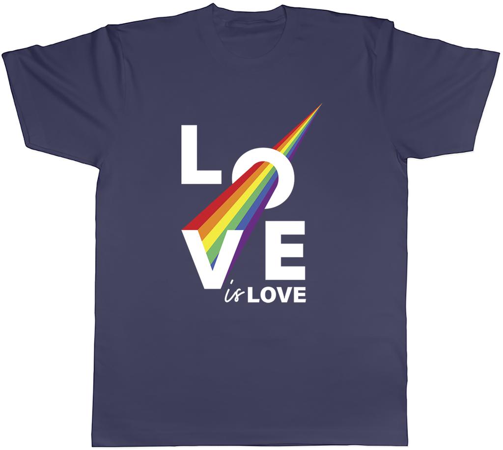 Gay Pride Month Unisexs TShirt Love Is Love Rainbow Thunderbolt Tee Gift