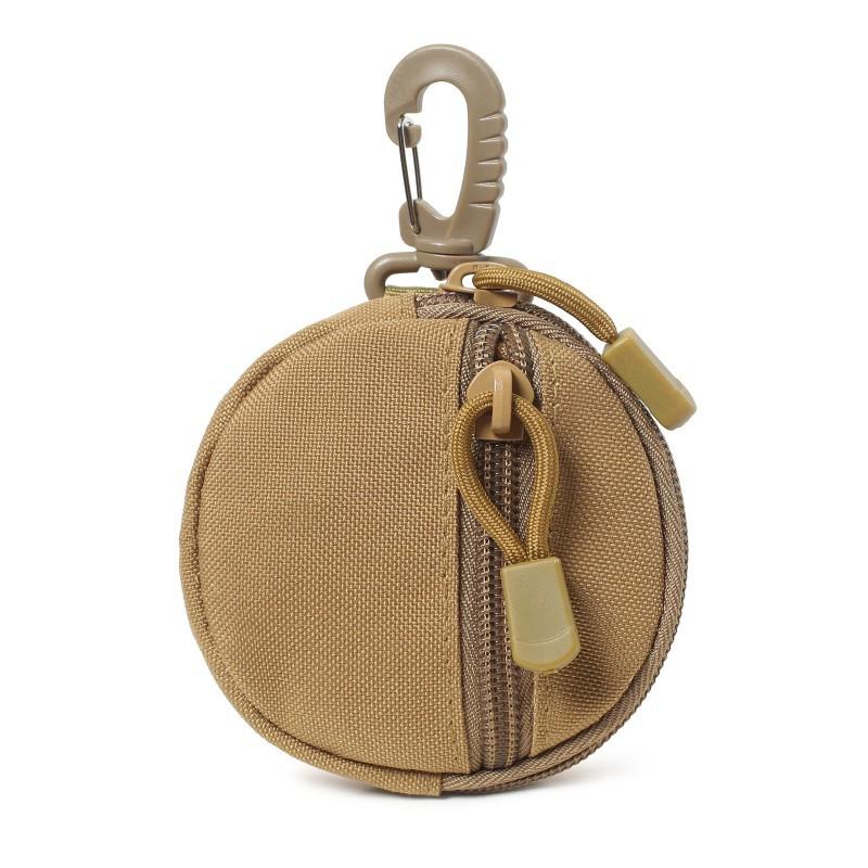 

Outdoor Small Round Key Bag Portable Waterproof Change Earphone Protection EDC Hanging
