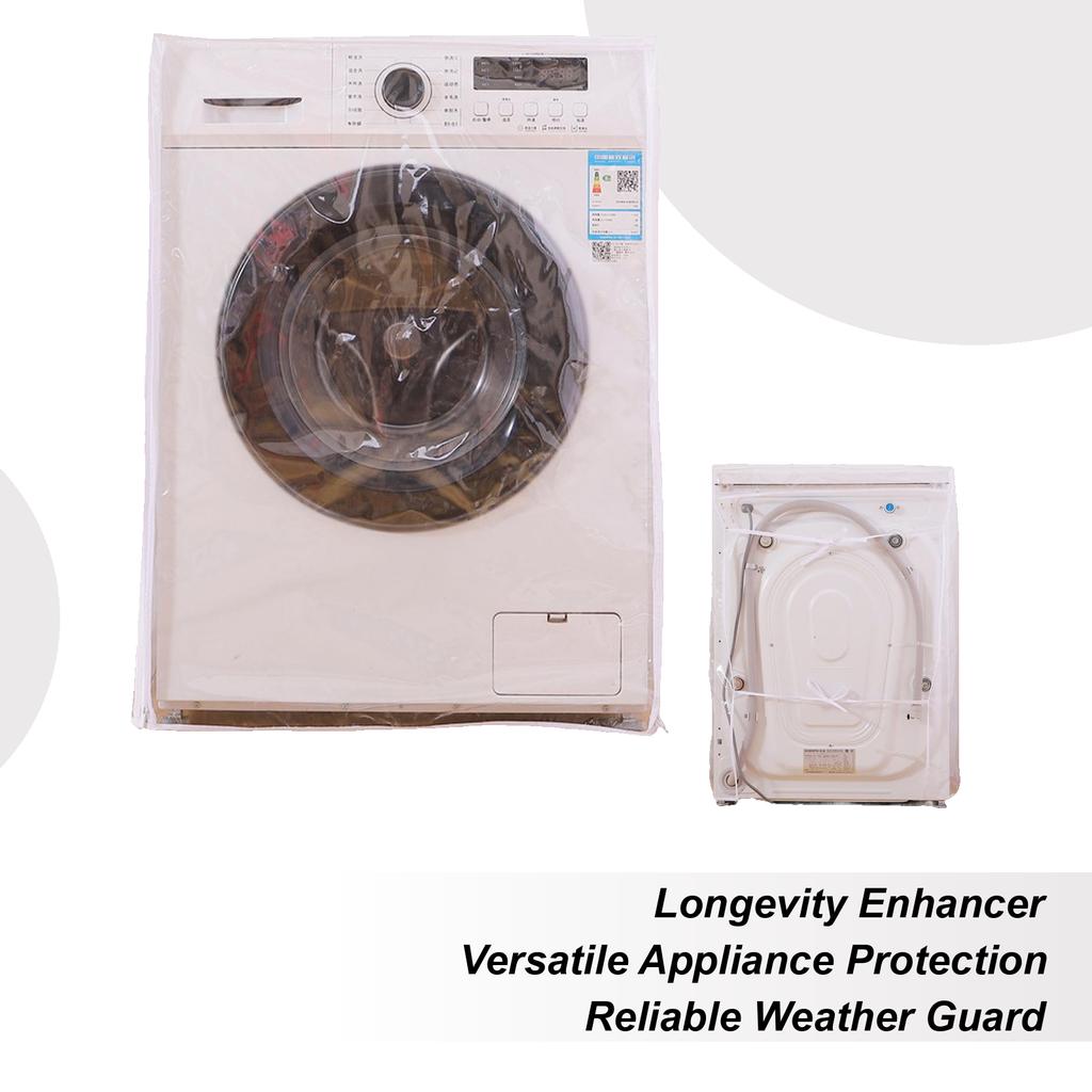 Washing Machine Dust Cover Fully Automatic Drum Washing Machine Cover PVC Transparent Washing Machine Cover Sunscreen Waterproof