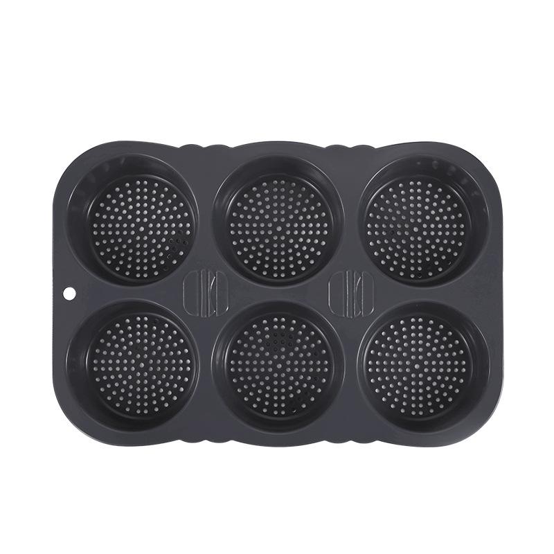 4/6/8 Holes Silicone Hamburger Bun Pan, Non Stick Baking Pan Cake Mold, Kitchen Tools