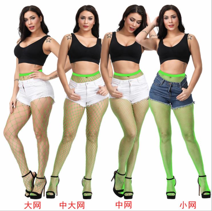Women Fishnet Sexy Stockings Multicolor Plus Size Pantyhose Colored Mesh Red Fishnets Tights Anti Hook Nylon Panty