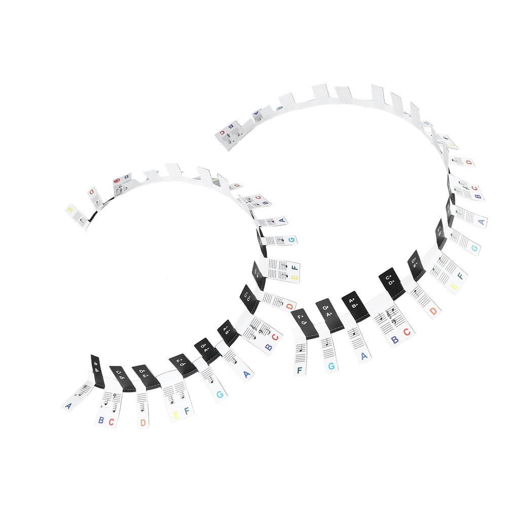 Removable 88 Key Piano Keyboard Note Labels Colorful Notes Guide Letters Stickers for Kids Beginner Learning