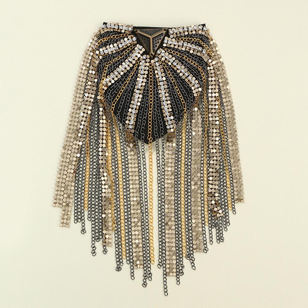 Glistening Tassel Epaulet with Fringe Metal Shoulder Cloth Alloy for Men /Women Gift for Suits Evning Dress Women Gift