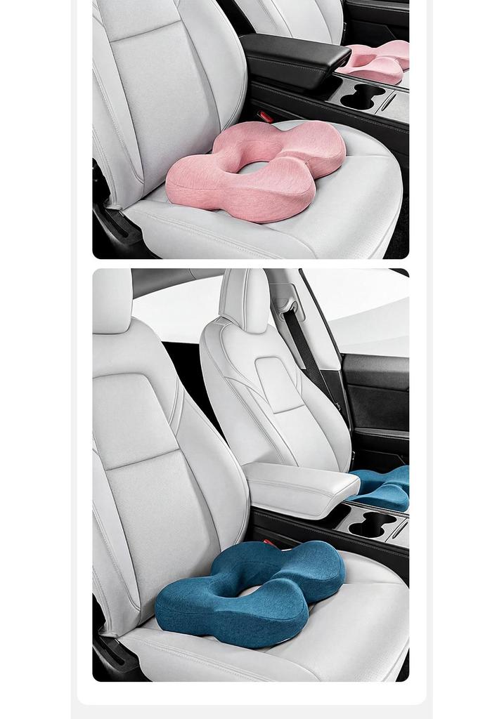 Memory Foam Breathable Seat Cushion for Long Sitting - Relieves Pressure and Pain