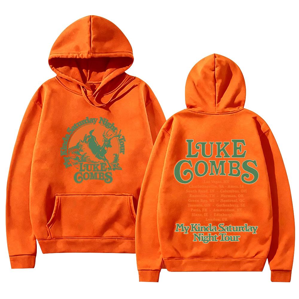 Deer Tour Hoodie Luke Combs Tour 2026 Streetwear Two Side Retro Graphic Print Sweatshirt Unisex Music Fan Gift High Street Hoody
