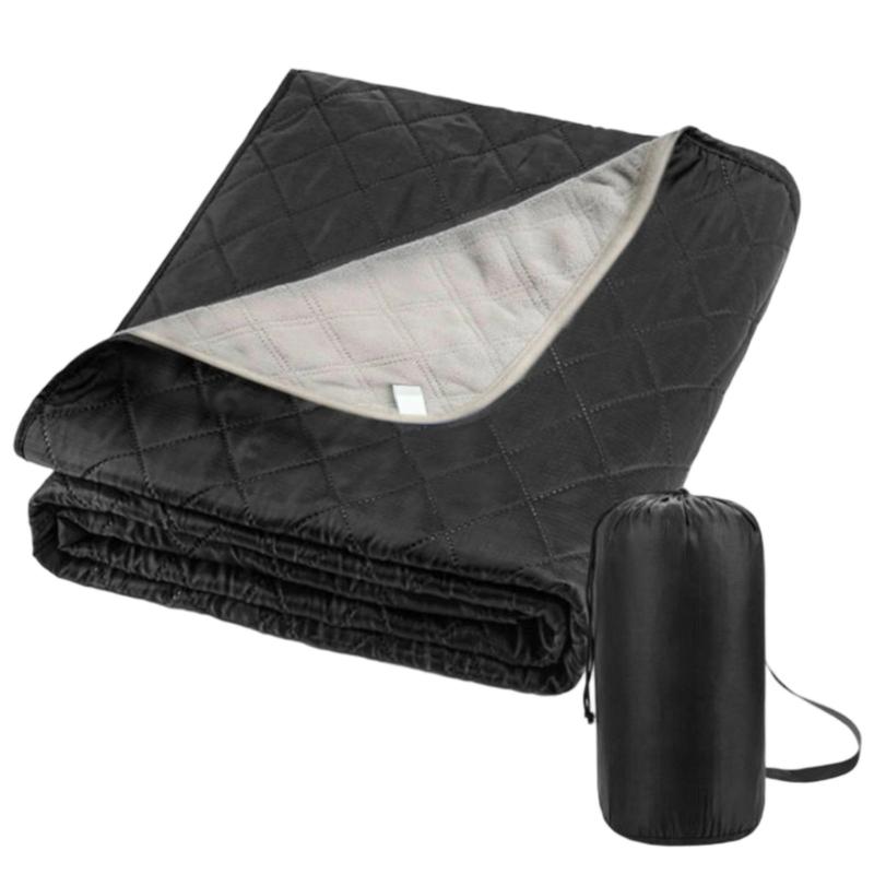 

Thickened Fleece Electric Heating Pad For Camping Outdoor Use Cold Weather Warmth And Safety Features Home Office Supply чёрный