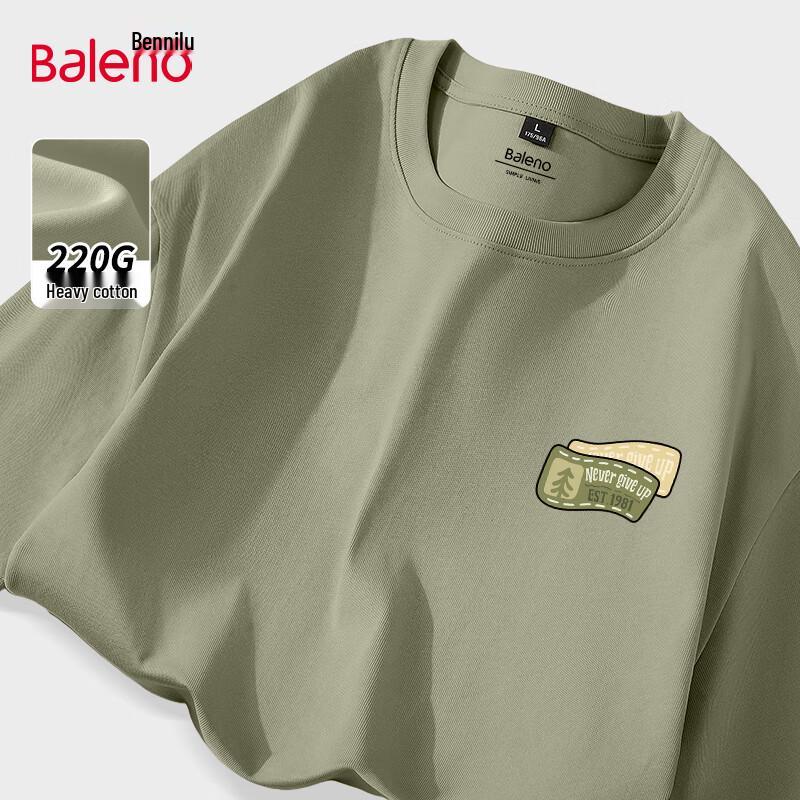 Baleno Men s Heavyweight Cotton Short Sleeve T-Shirt L