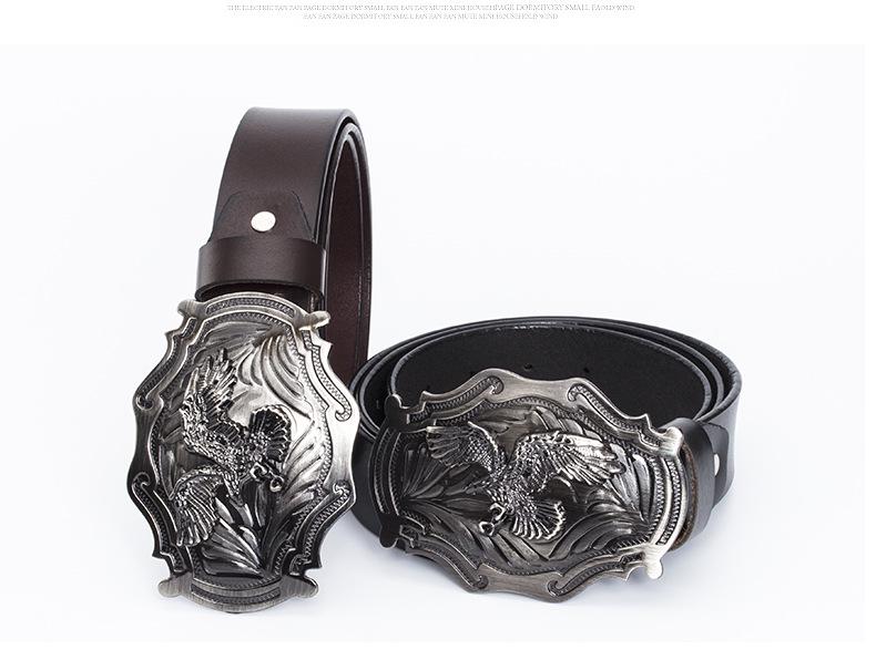 Men's Retro Punk Eagle Buckle Belt - Trendy Alloy Design