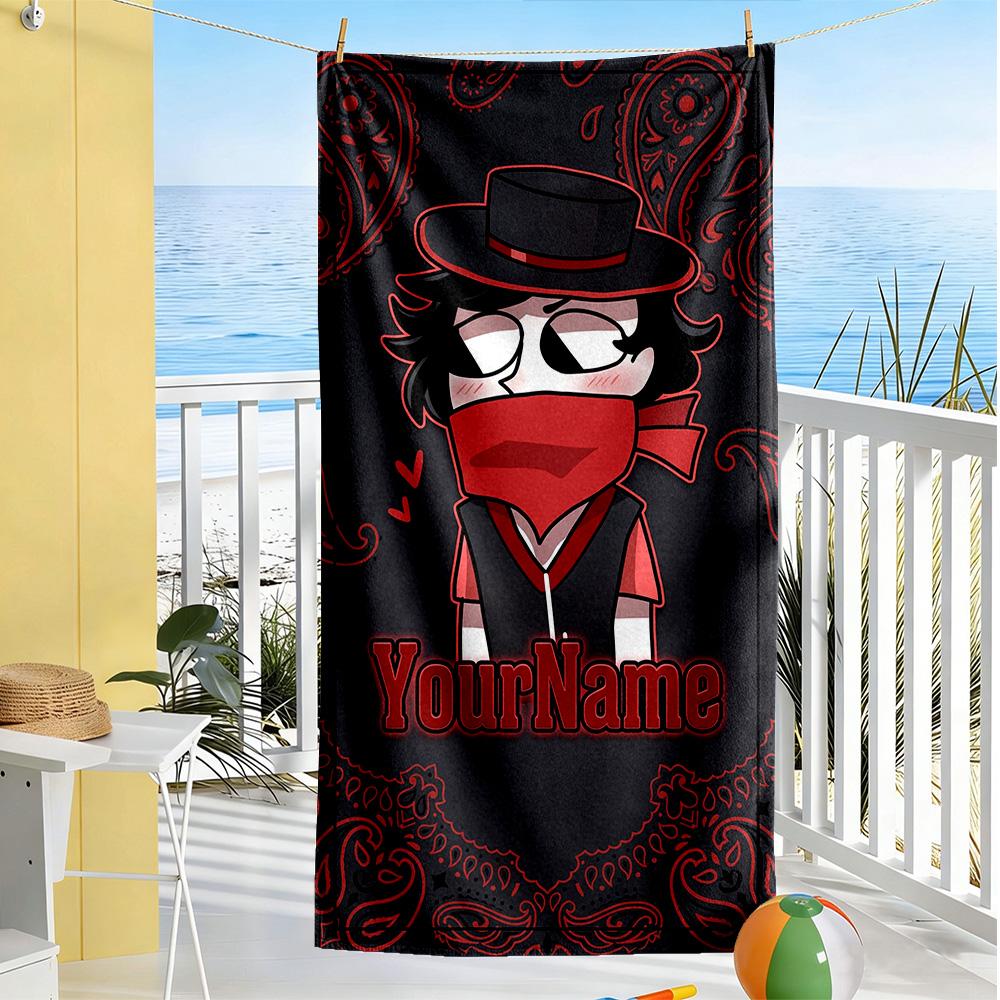 Incredibox Customize Text Beach Towel Super Soft & Absorbent Perfect for Traveling Yoga Camping and Swimming