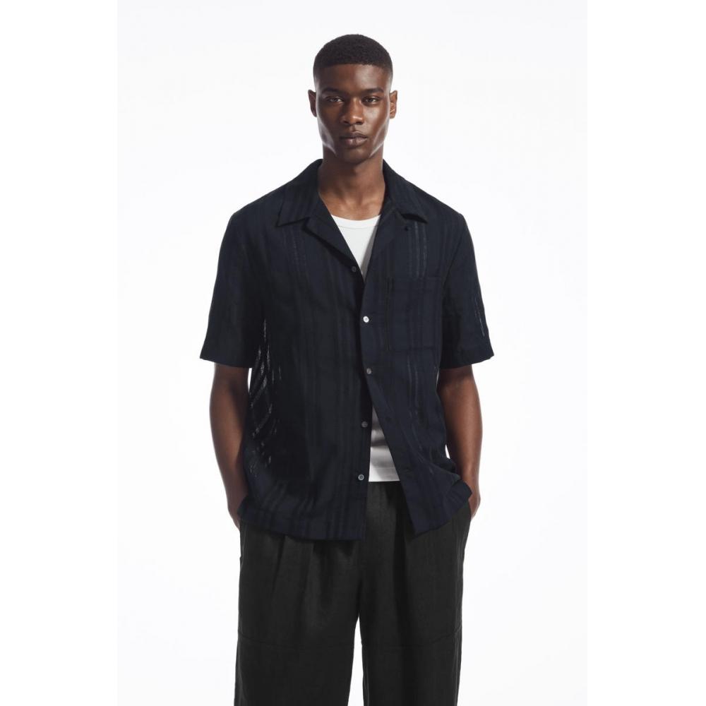 

COS Japan striped short sleeve shirt