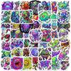 50 Psychedelic Monster Stickers Creative Colorful Cartoon Monster Colorful Trend Graffiti Waterproof Stickers