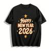 Happy New Year 2206 Fest Printed Casual Casual Top Pure Cotton T-shirt