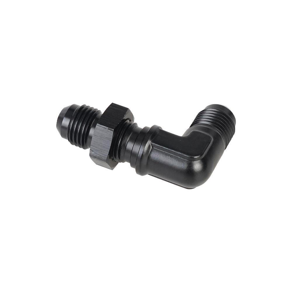 AN10 AN8 AN6 Male To Male 90 Degree Flare Bulkhead Adapter Fitting with Nut For Tab or Wirewall