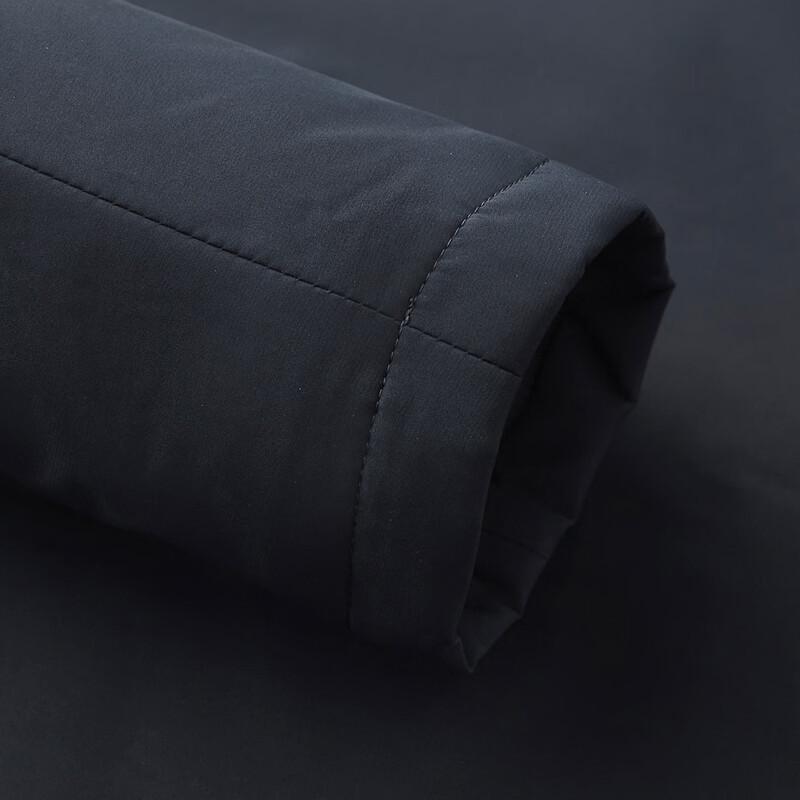 Shanshan Men's Winter Silk-Lined Detachable Hood Padded Jacket