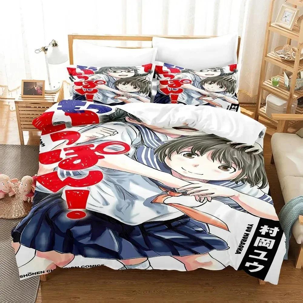 3D Anime Ippon Again Bettwäsche-Set Bettbezug Bett-Set Steppdecke Kissenbezug Bettdecke King Queen Größe Jungen Erwachsene Bettwäsche-Set