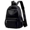 Copeflap Women's Small, Compact A5 Backpack for Commuting, Lightweight, Waterproof, and Travel (Black with Silver Zipper)