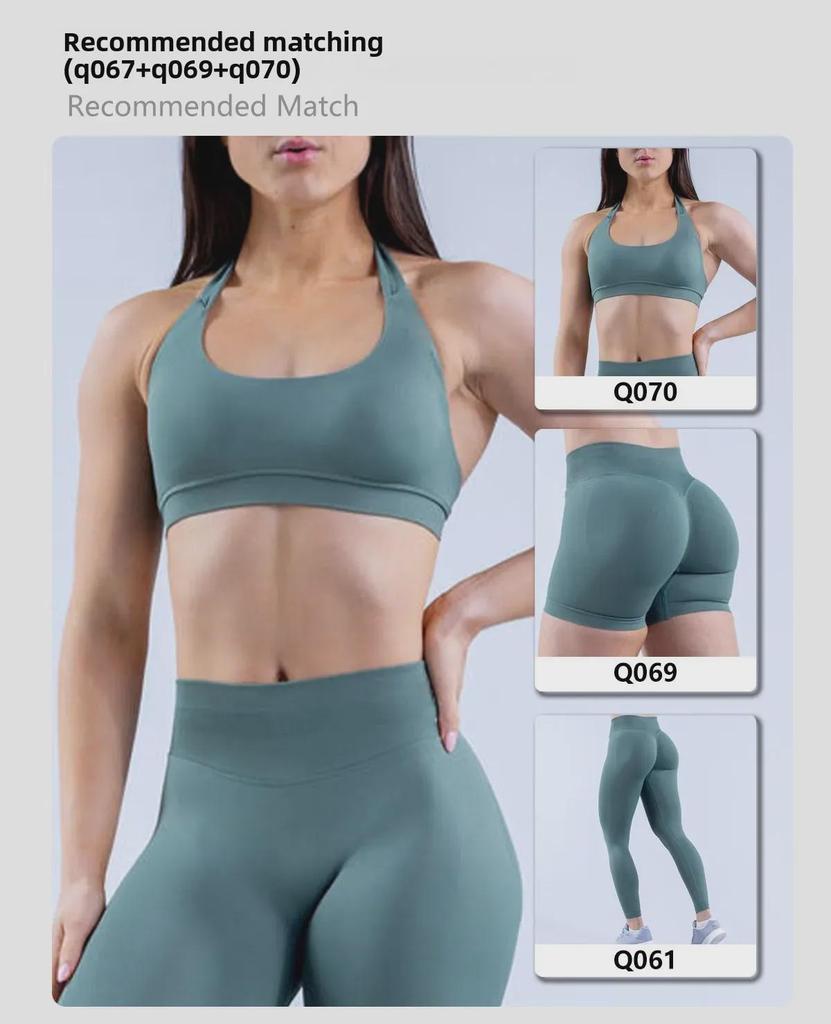 Spodnie do jogi DFYNE Seamless High-Waist - Peach Hip, Fitness & Running Three-Quarter Shorts