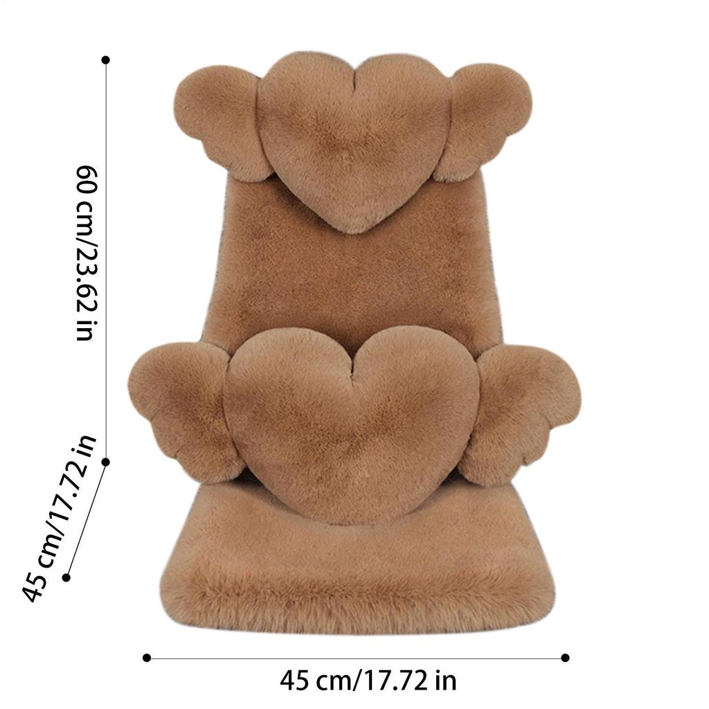 Plush Car Seat Cushion Automotive Lumbar Support Warm Auto Seat Cushion For Sedans RVs Drivers Travel Enthusiasts Winter Driving