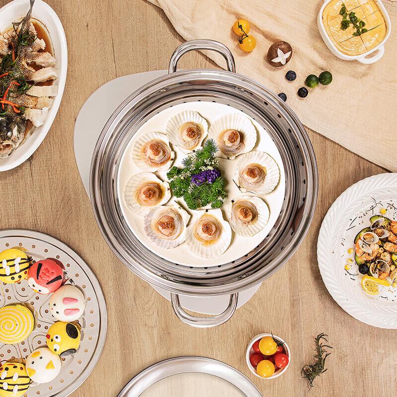 KOBACH 28cm 3-Layer Stainless Steel Steamer Pot