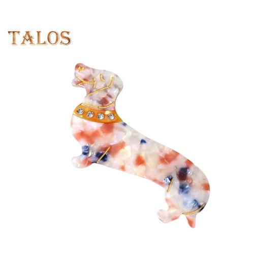 

Женская заколка для волос с челкой, дизайн в виде собаки таксы, заколка для волос с блестящими стразами, инкрустированная заколка для волос, аксессуары для волос F