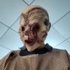 Třístranná maska ducha Halloween Horor Vrah Démon Cosplay Maska Strašidelný dům Žertovné rekvizity Krvácející Stehy Hlava Ducha