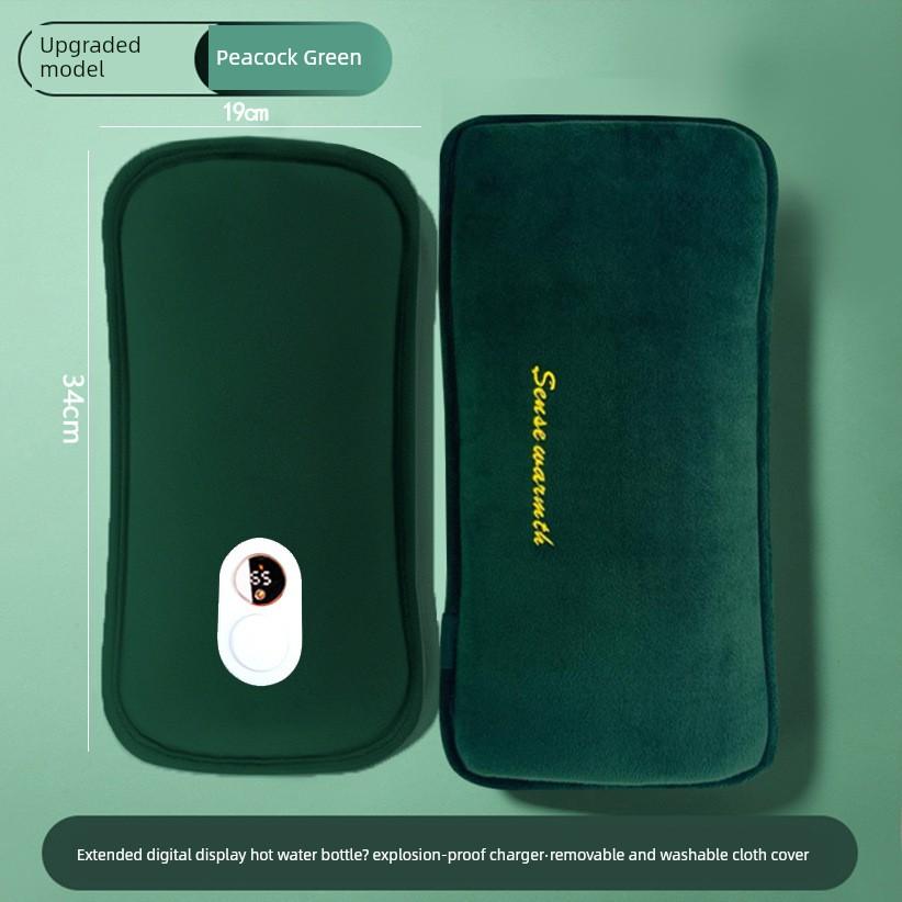 Rechargeable Hot Water Bag Removable and Washable Explosion-Proof Heating Pad for Girls Warm Belly Hand Warmer Plush Cute Cartoon Electric Heater