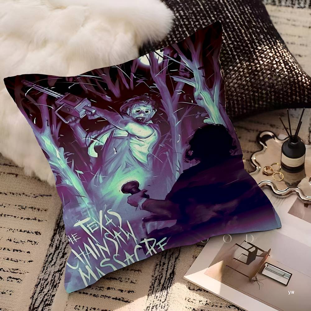 

Movie T-Texas C-Chainsaw M-Massacre Pillow Cover Design cushion Cover decor Holiday Decorati 12x12Inch