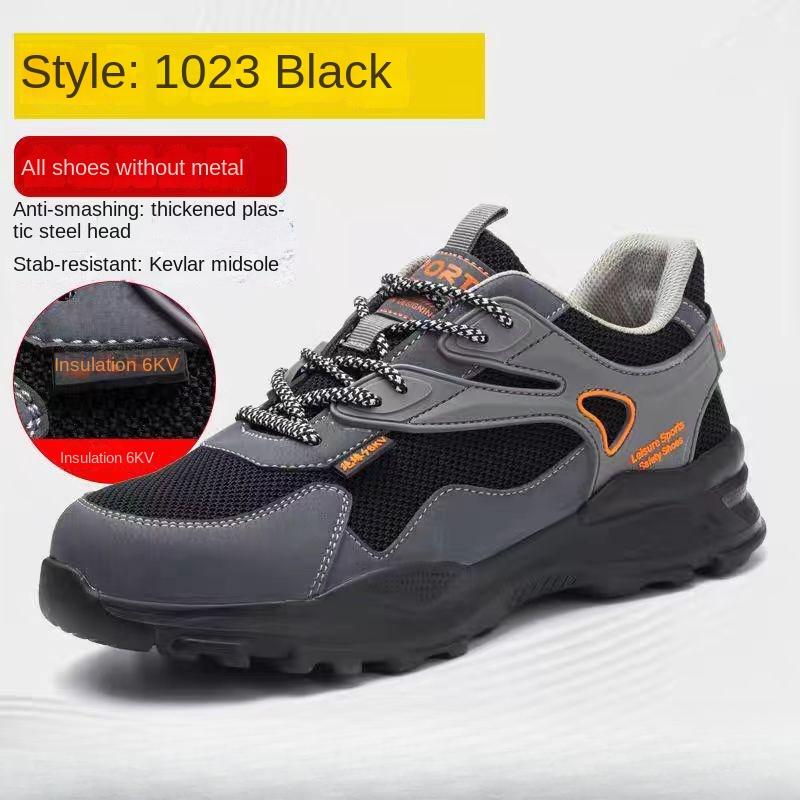 Labor Insurance Shoes Men's Plastic Steel Anti-smashing, Deodorant, Comfortable and Breathable Ladle Protective Shoes