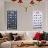24 Days Christmas Arrival Calendar Bag Printed Multi-layer Candy Storage Bag Christmas Countdown Calendar Storage Hanging Bag