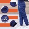Warm Thick Down Pants Boys Girls Winter Children Elastic High Waisted Trousers Kids Waterproof Ski Pant