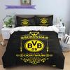 Borussia Custom Name Pattern Bedding,Quilt Set Quilt Cover Pillowcase Home Birthday Gift(1 * Duvet Cover + 2 * Pillowcase, Without Core)