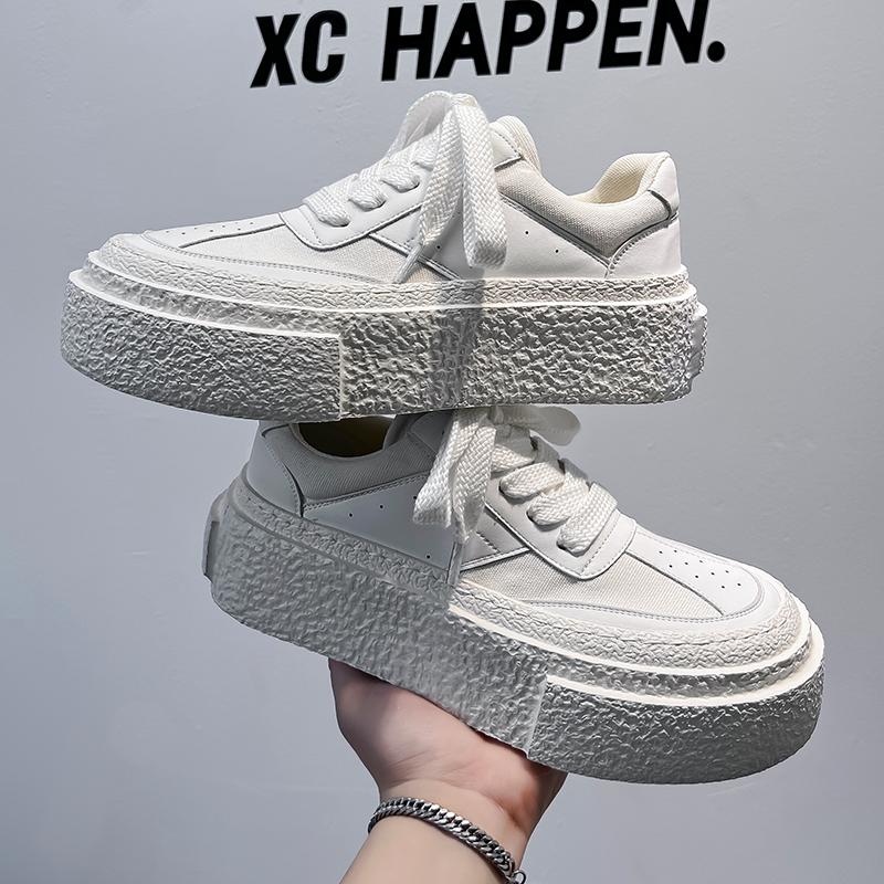 Mode Allround Herren Freizeitschuhe Neuankömmling Herren Vulkanisierschuhe Dicke Sohle Herren Walking Schuhe Leder Mode Anzugschuhe Herren