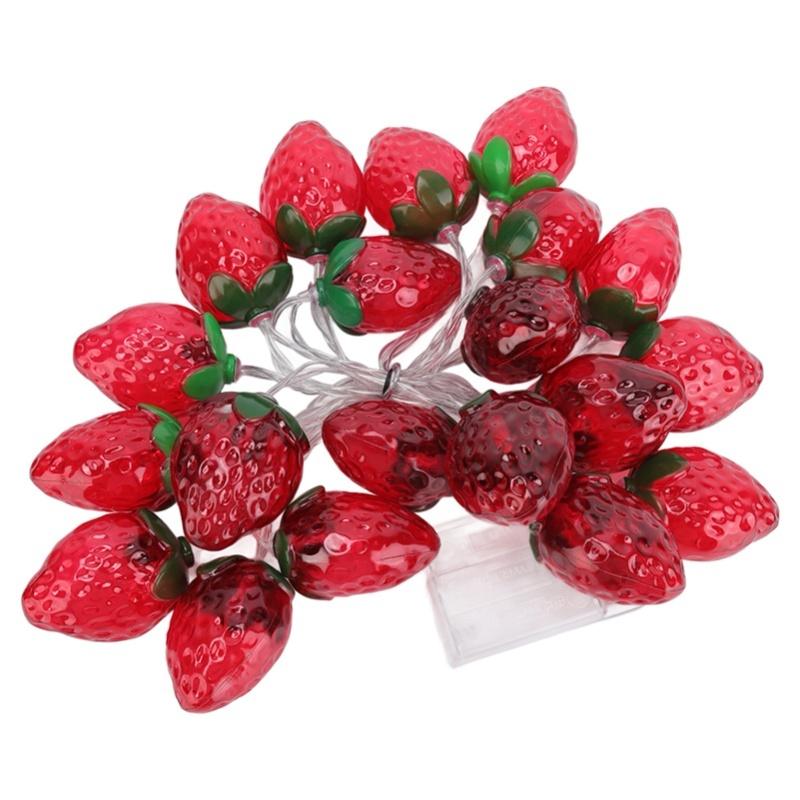 9.8ft 20LEDs Fruit String Lights Battery Operated Strawberry Lamp String Lights For Christmas Parties